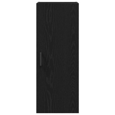 Seinälle kiinnitettävä kaappi musta tammi 34,5x34x90 cm tekopuu