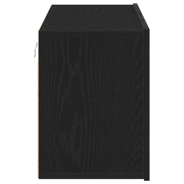 TV-tasot 2 kpl musta tammi 120x30x41 cm tekopuu