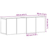 TV-tasot 2 kpl musta tammi 120x30x41 cm tekopuu