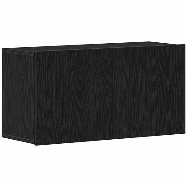 TV-taso musta tammi 80x30x41 cm tekopuu