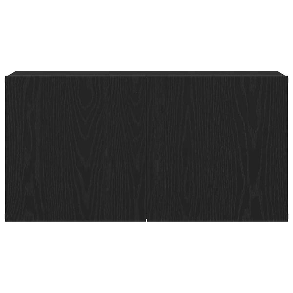 TV-taso musta tammi 80x30x41 cm tekopuu
