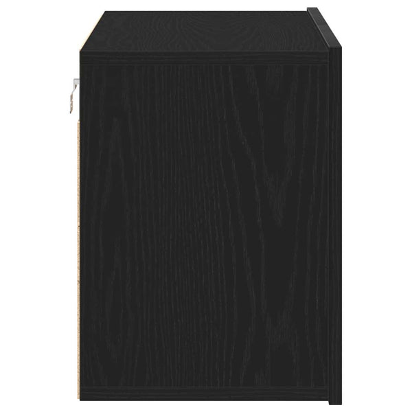 TV-taso musta tammi 80x30x41 cm tekopuu