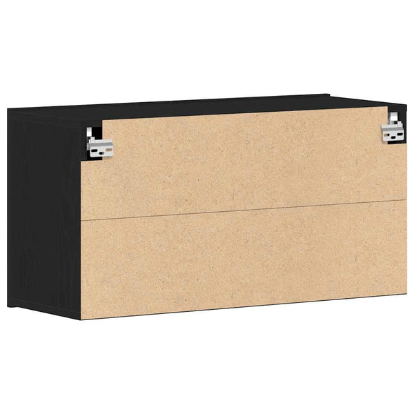 TV-taso musta tammi 80x30x41 cm tekopuu