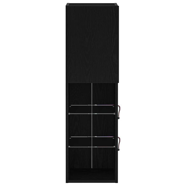 TV-kaappi 2 pcs Musta 30.5 x 30 x 102 cm Tekninen puu