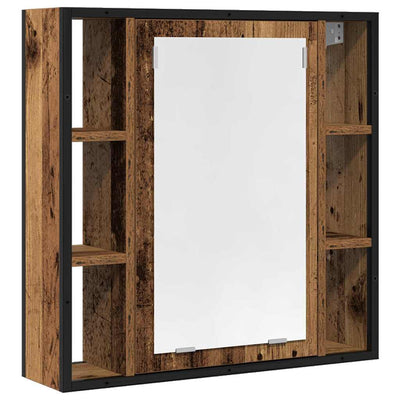 Kylpyhuoneen peilikaappi vanha puu 60x16x60 cm tekninen puu