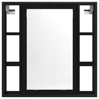 Kylpyhuoneen peilikaappi musta tammi 60x16x60 cm tekninen puu