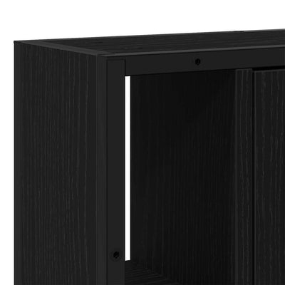 Kylpyhuoneen peilikaappi musta tammi 60x16x60 cm tekninen puu