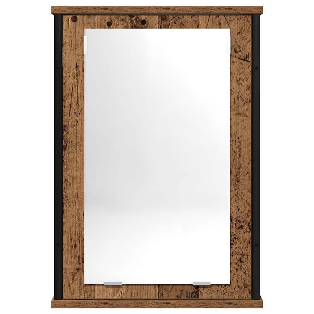 Vanha puu kylpyhuoneen peilikaappi Bondrea 42x12x60cm (puinen)