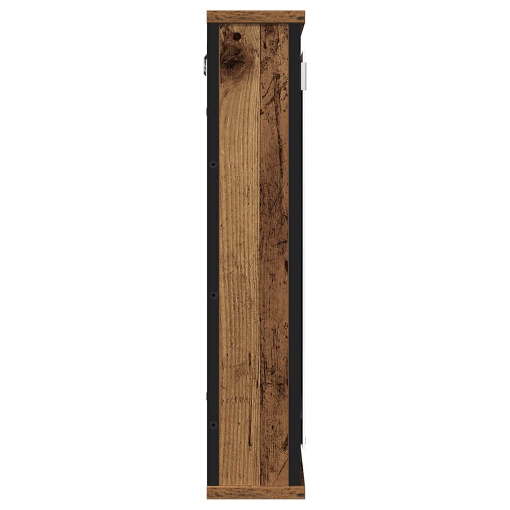 Vanha puu kylpyhuoneen peilikaappi Bondrea 42x12x60cm (puinen)