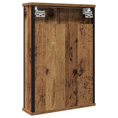 Kylpyhuoneen peilikaappi vanha puu 42x12x60 cm tekninen puu
