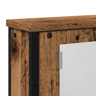 Kylpyhuoneen peilikaappi vanha puu 42x12x60 cm tekninen puu
