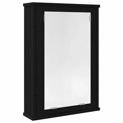 Kylpyhuoneen peilikaappi musta tammi 42x12x60 cm tekninen puu