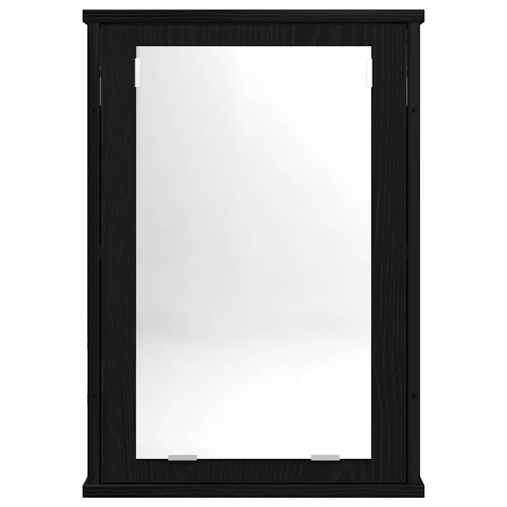 Musta tammi kylpyhuoneen peilikaappi Bondrea 42x12x60cm (puinen)