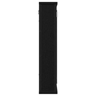 Kylpyhuoneen peilikaappi musta tammi 42x12x60 cm tekninen puu