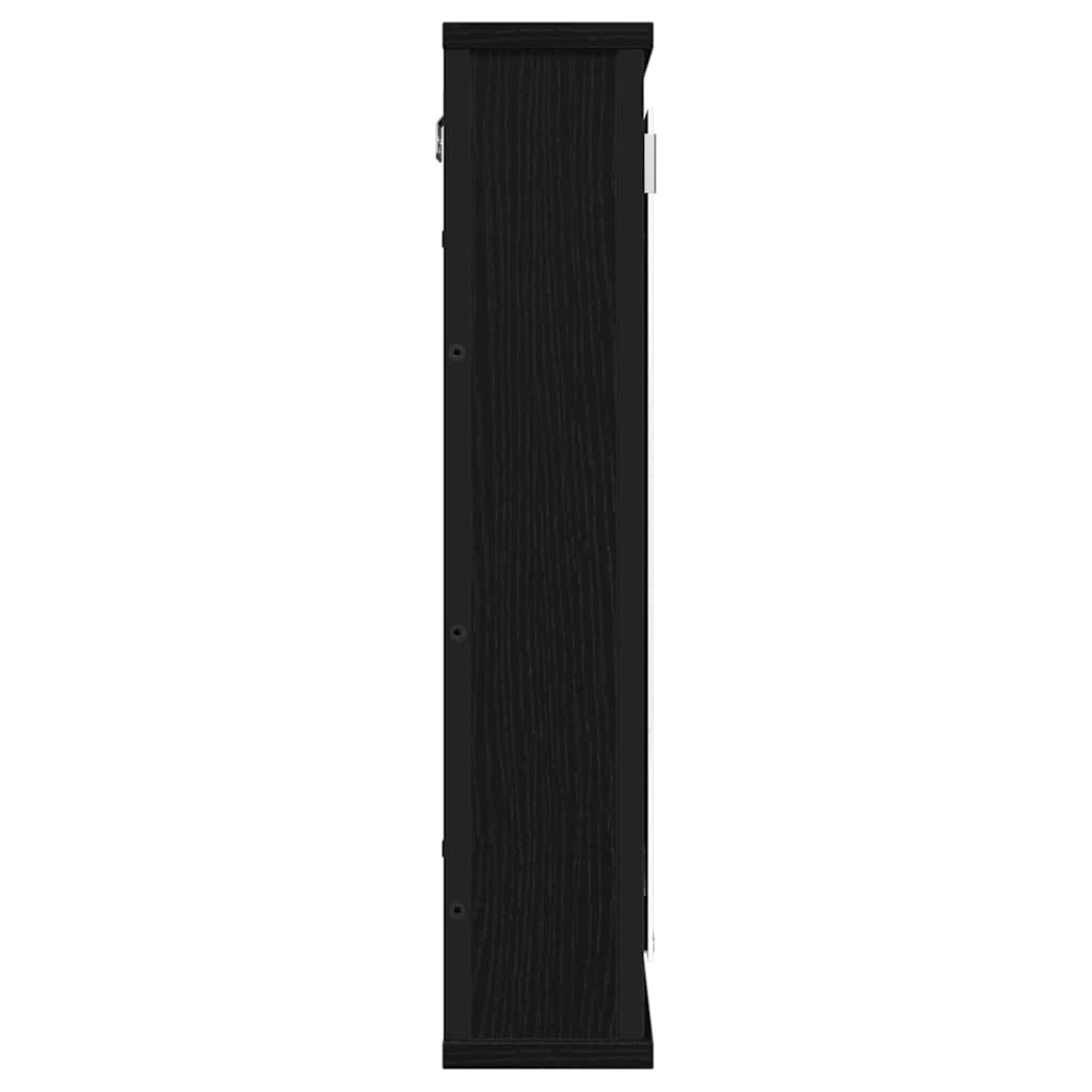Musta tammi kylpyhuoneen peilikaappi Bondrea 42x12x60cm (puinen)