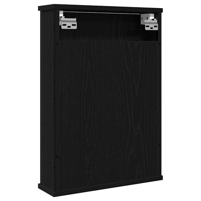 Kylpyhuoneen peilikaappi musta tammi 42x12x60 cm tekninen puu