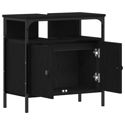 Musta tammi kylpyhuoneen pesuallaskaappi Nargis 60x30x60cm