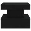 Musta sohvapöytä Claudie 50x50x40cm (led-valoilla tammi)