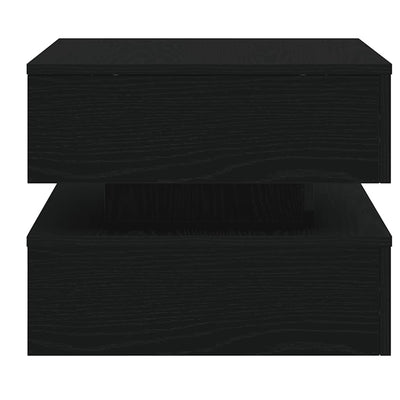 Sohvapöytä LED-valoilla musta tammi 50x50x40 cm