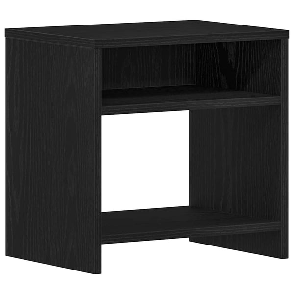 Yöpöydät 2 kpl musta tammi 40x30x40 cm tekopuu