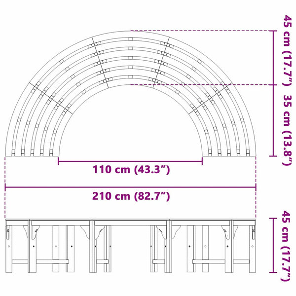 Puun penkki 4 -Seater 210 x 80 x 45 cm Tiheä Eukalyptuspuu