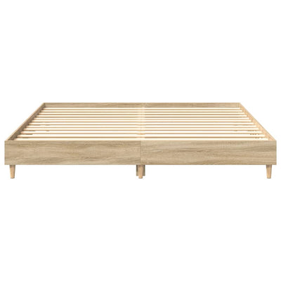 Sängynrunko ilman patjaa sonoma-tammi 200x200 cm tekninen puu