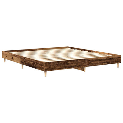 Sängynrunko ilman patjaa vanha puu 200x200 cm tekninen puu