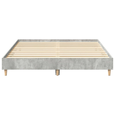 Sängynrunko ilman patjaa betoninharmaa 150x200 cm tekninen puu