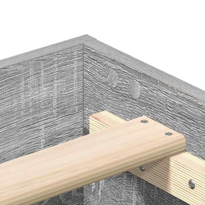 Harmaa sängynrunko ilman patjaa Voiculescu 150x200cm (puinen)