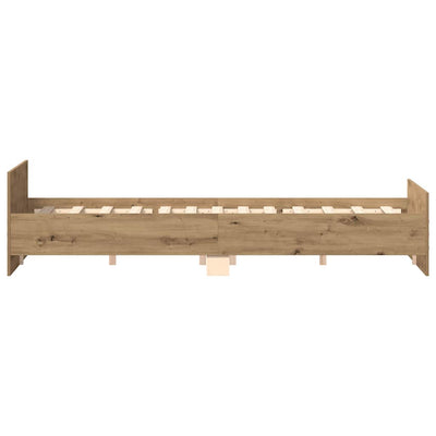 Artisaanitammi sängynrunko ilman patjaa Cucu 160x200cm (puinen)