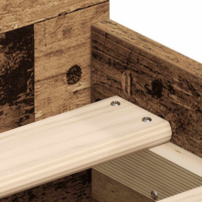 Sängynrunko ilman patjaa Milu 90x200cm (vanha puu, puinen)