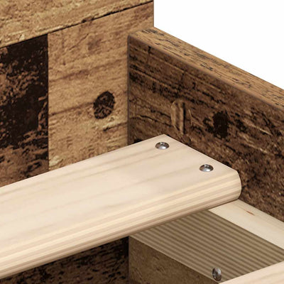 Sängynrunko ilman patjaa Milu 90x190cm (vanha puu, puinen)