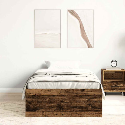 Sängynrunko ilman patjaa vanha puu 100x200 cm tekninen puu