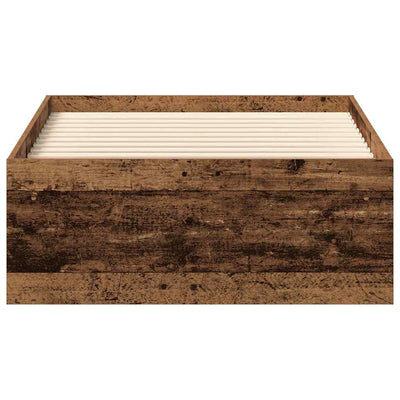 Sängynrunko ilman patjaa Tisha 90x190cm (vanha puu, puinen)