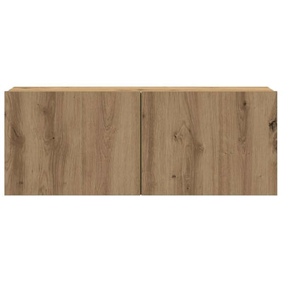 Seinä-tv-kaapit Mariora (4 kpl käsityöläinen tammi puinen)