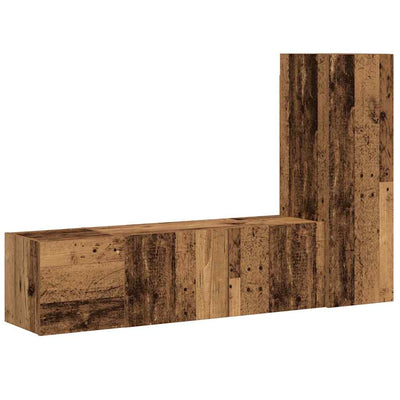 Seinä-tv-kaapit Fulger (3 kpl vanha puu suunniteltu puu)