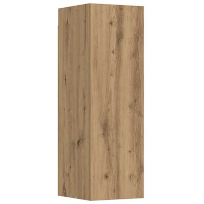 Seinä-tv-kaapit Fulger (3 kpl käsityöläinen tammi puinen)