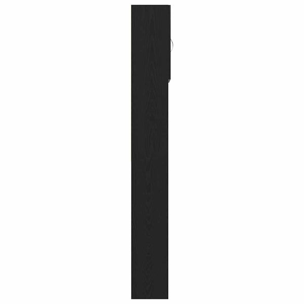 Pyykinpesukoneen kaappi musta tammi 64x24x190 cm tekopuu