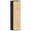 kenkäkaappi Musta tammi 54x34x183 cm Engineered Wood