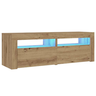 Yöpöydät 2 kpl LED-valoilla käsityöläinen tammi 60x35x40 cm