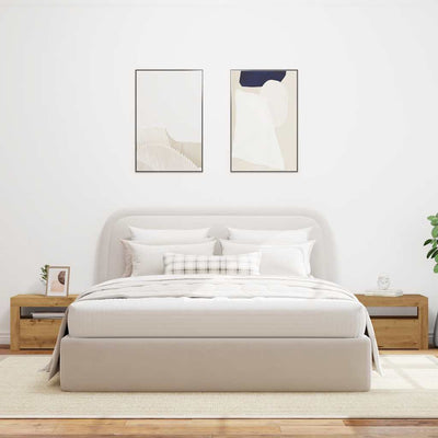 Tammi yöpöydät Kaylah 60x35x40cm (2 kpl led-valoilla käsityöläinen)