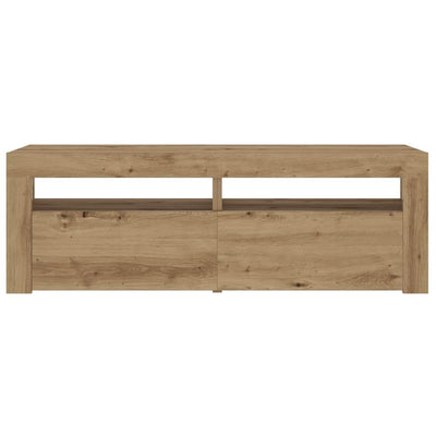 Yöpöydät 2 kpl LED-valoilla käsityöläinen tammi 60x35x40 cm