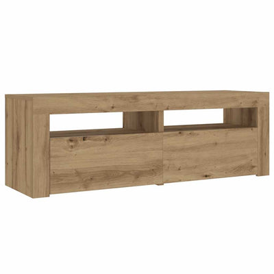 Yöpöydät 2 kpl LED-valoilla käsityöläinen tammi 60x35x40 cm