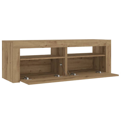 Yöpöydät 2 kpl LED-valoilla käsityöläinen tammi 60x35x40 cm