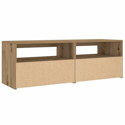 Yöpöydät 2 kpl LED-valoilla käsityöläinen tammi 60x35x40 cm