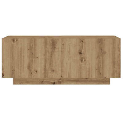 Käsityöläinen tammi tv-kaappi led-valoilla Vernil 180x35x40cm