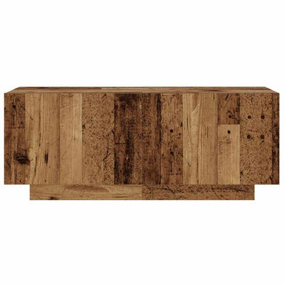 TV-kaappi LED-valoilla vanha puu 260x35x40 cm teknillinen puu