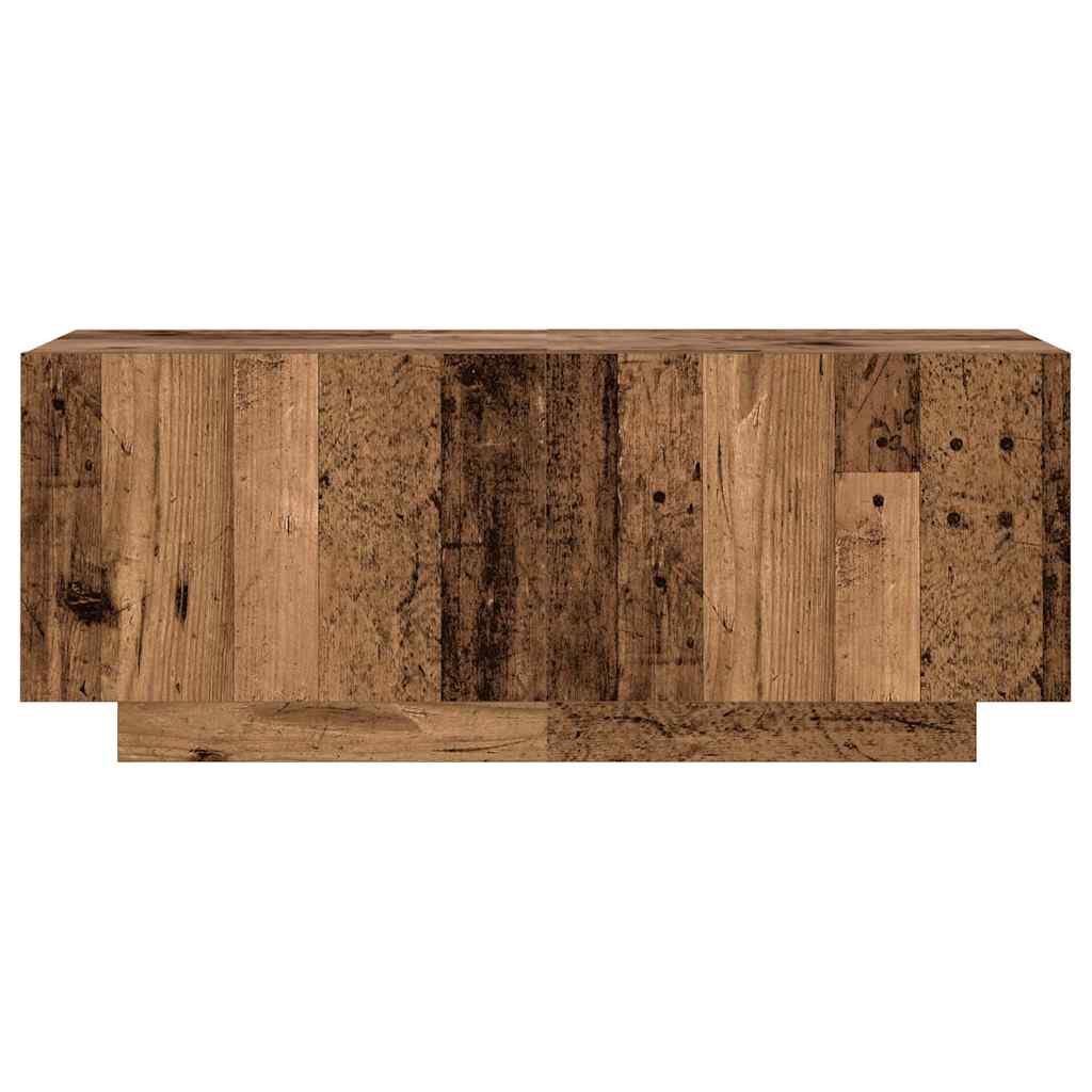 Vanha puu tv-kaappi led-valoilla Zaniyah 300x35x40cm (teknillinen puu)