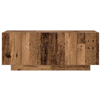 TV-kaappi LED-valoilla vanha puu 300x35x40 cm teknillinen puu