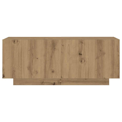 Käsityöläinen tammi tv-kaappi led-valoilla Zaniyah 300x35x40cm